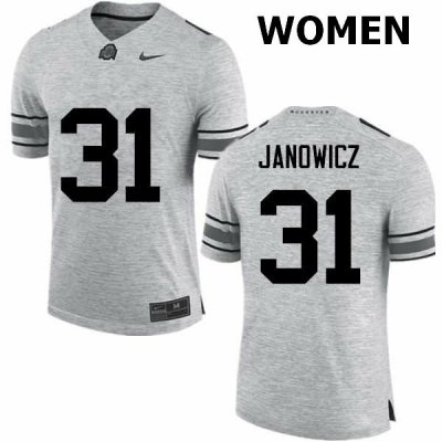 NCAA Ohio State Buckeyes Women's #31 Vic Janowicz Gray Nike Football College Jersey YSJ6445DG